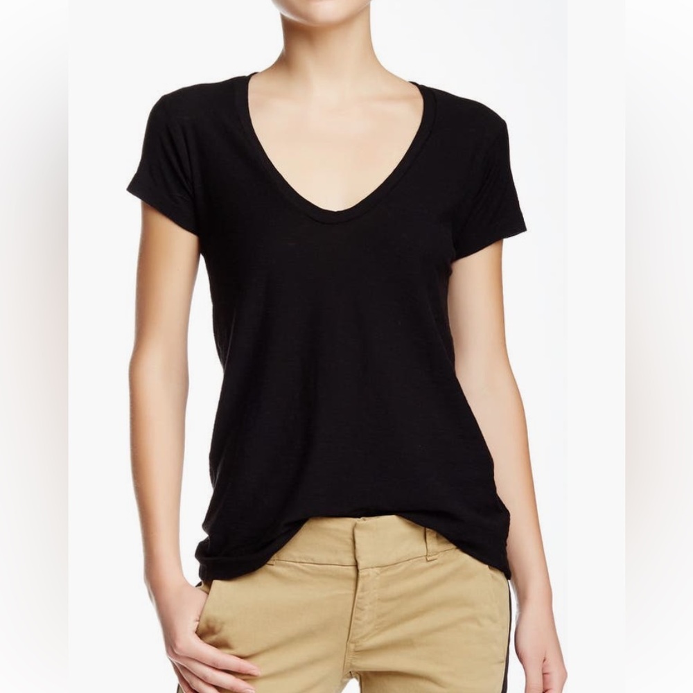 James Perse black short sleeve tee shirt size 3